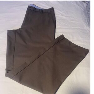 FootJoy Mens Golf Pants Brown Performance Straight Leg Trousers FJ Logo 36x30